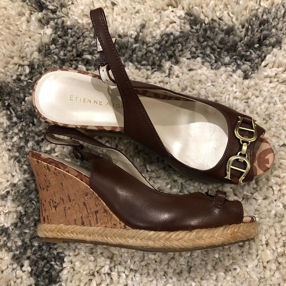 ETIENNE AIGNER WEDGE SANDALS